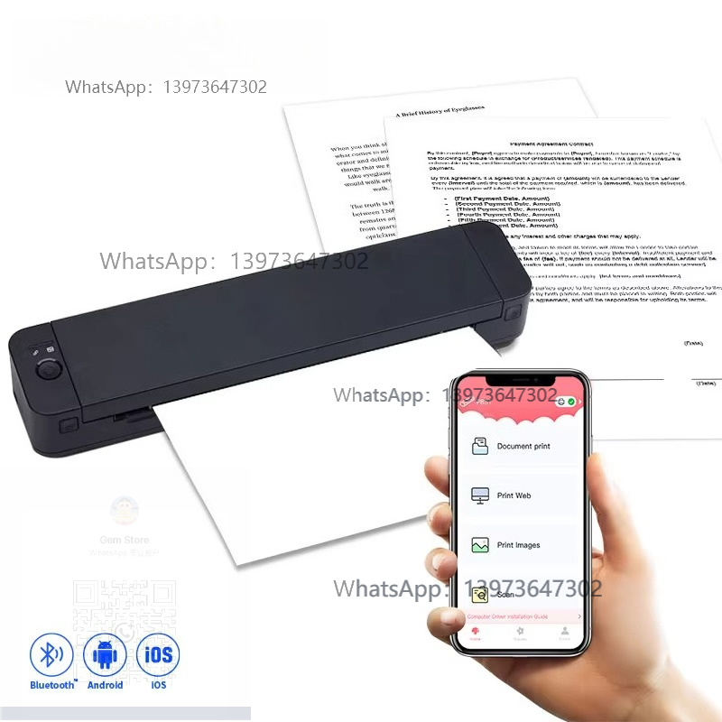 Thermal Printer - NIEUW 300 dpi draagbare A4-printer Thermische