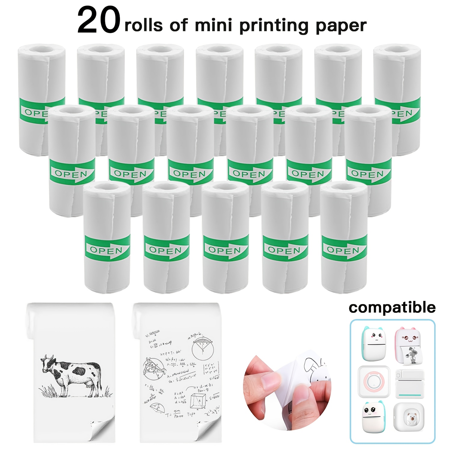 20 rollen wit thermisch sticke - Photo Printer recensie en prijs