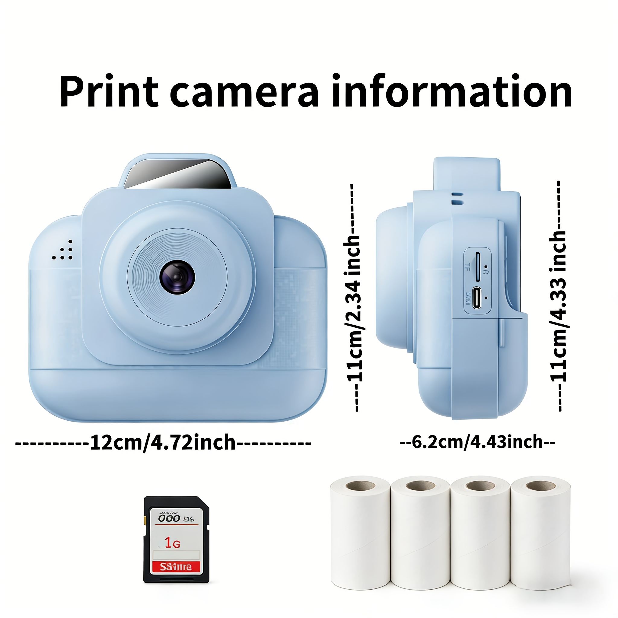Draagbare fotoprinter (blauw)  - Thermal Printer recensie en prijs